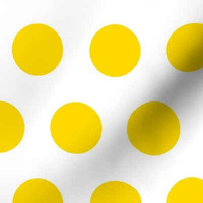 Polka Dot - Yellow on White XL