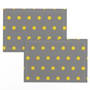 Polka Dot - Yellow on Gray