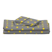 Polka Dot - Yellow on Gray