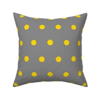 Polka Dot - Yellow on Gray