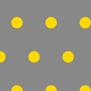 Polka Dot - Yellow on Gray
