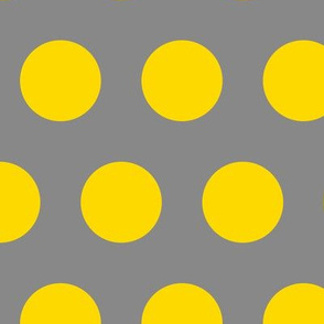 Polka Dot - Yellow on Gray XL
