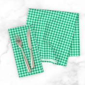 cool mint gingham, 1/4" squares 