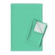 cool mint gingham, 1/4" squares 