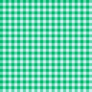 cool mint gingham, 1/4" squares 