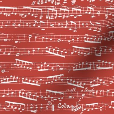 Red Music notes