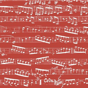Red Music notes