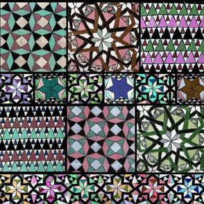 Rainbow Mexican Talavera Tiles inspired print