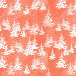 Christmas Pine forest (coral)