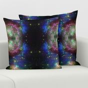 Dark Blue Space Stars & galaxy swirls