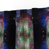 Dark Blue Space Stars & galaxy swirls