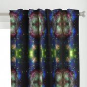 Dark Blue Space Stars & galaxy swirls