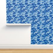 Blue camo army print