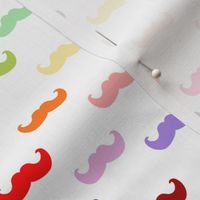 Rainbow mustache pattern