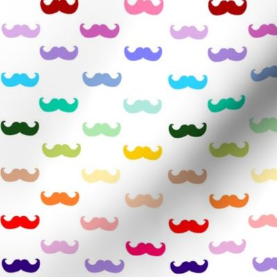 Rainbow mustache pattern