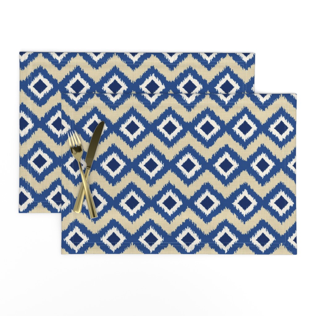 Ikat in Natural and Indigo