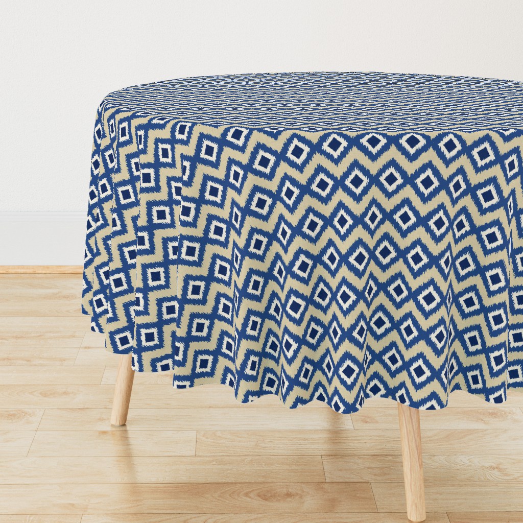 Ikat in Natural and Indigo