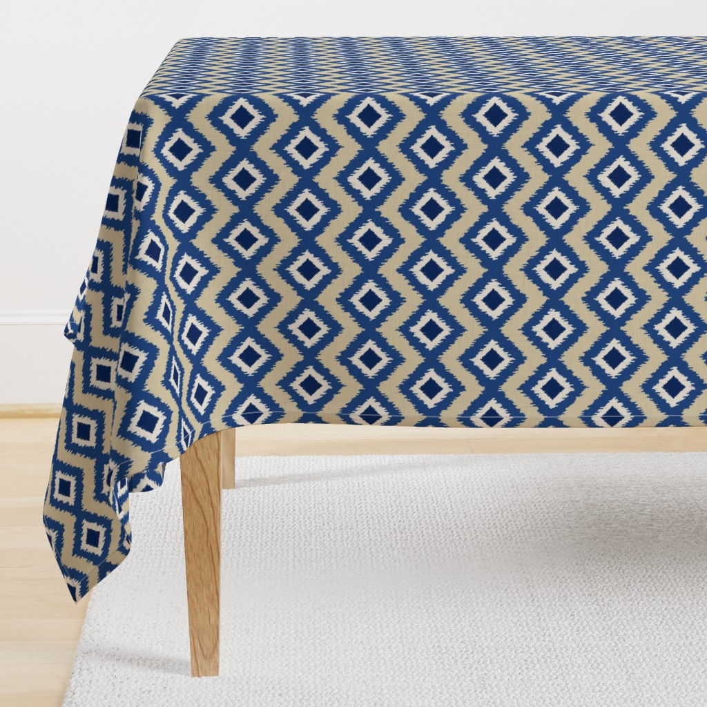 Ikat in Natural and Indigo