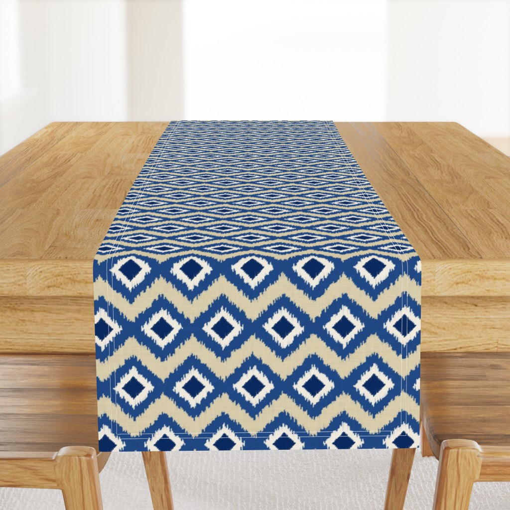 Ikat in Natural and Indigo