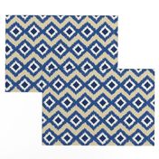 Ikat in Natural and Indigo