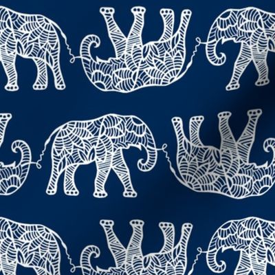 elephants on navy