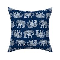 elephants on navy