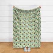 Cute retro kids elephant pattern fabric