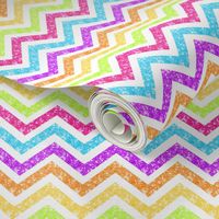 Chevron Sparkle glitter Stripe Multi smallest by Paris Bebe