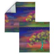 TREE LUMINESCENT COLOURS LARGE Pillow