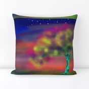 TREE LUMINESCENT COLOURS LARGE Pillow
