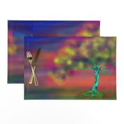 TREE LUMINESCENT COLOURS LARGE Pillow