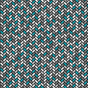 Gray and Teal Weave