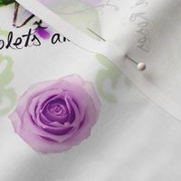 10.45 Napkins Violets and Roses Shell Background