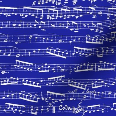 Dark Navy Blue Music notes