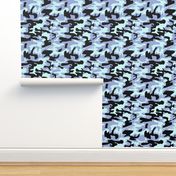 Blue camo army pattern