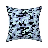 Blue camo army pattern