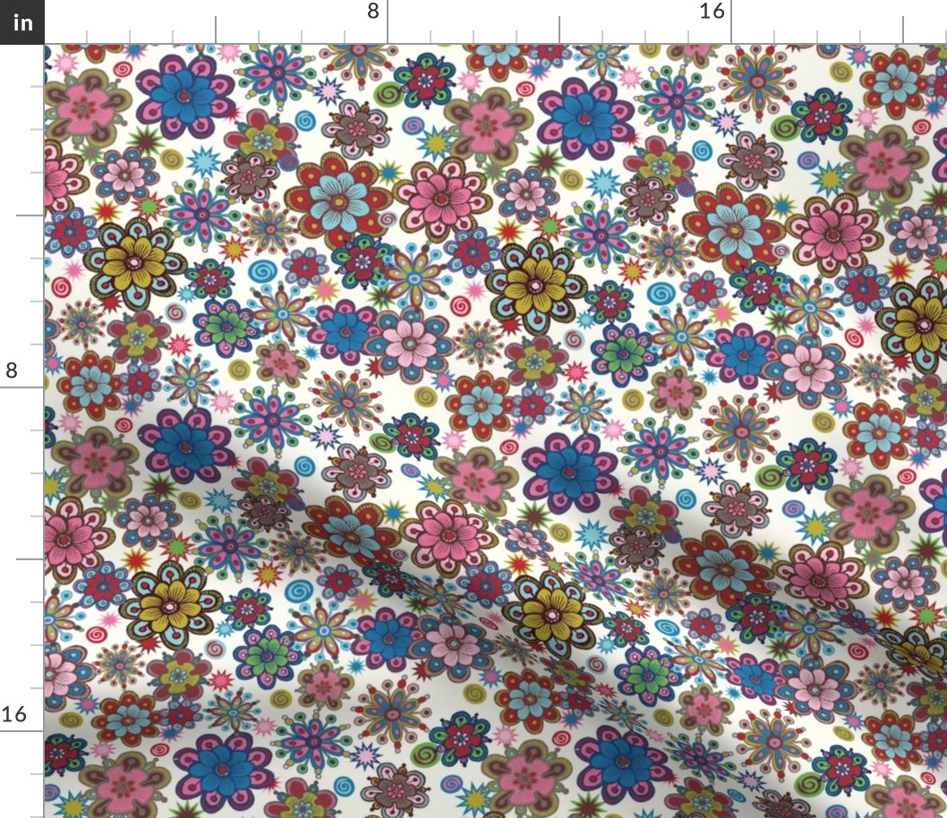 Millefiori on off-white background