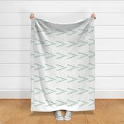 Ikat Arrows - Emerald on White