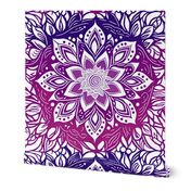 Mandala Pattern Purple Pink Ombre