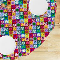 Colorful Happy Smiley face Squares (large print)