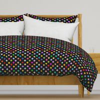 Rainbow Happy Face Smiley Polka dot pattern (large print)