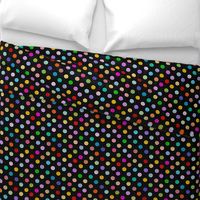 Rainbow Happy Face Smiley Polka dot pattern (large print)