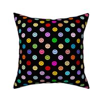 Rainbow Happy Face Smiley Polka dot pattern (large print)