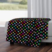 Rainbow Happy Face Smiley Polka dot pattern (large print)