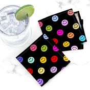 Rainbow Happy Face Smiley Polka dot pattern (large print)