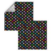 Rainbow Happy Face Smiley Polka dot pattern (large print)