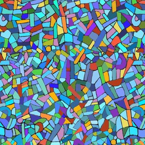 Colorful Stained Glass inspired Mosaic