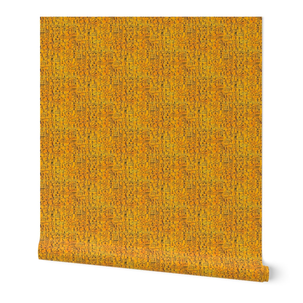 Hieroglyphics Papyrus in Crushed Orange