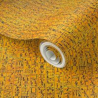 Hieroglyphics Papyrus in Crushed Orange