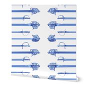 Historical 18th and 19th Century Swords in Double Row Large Print Blue on White